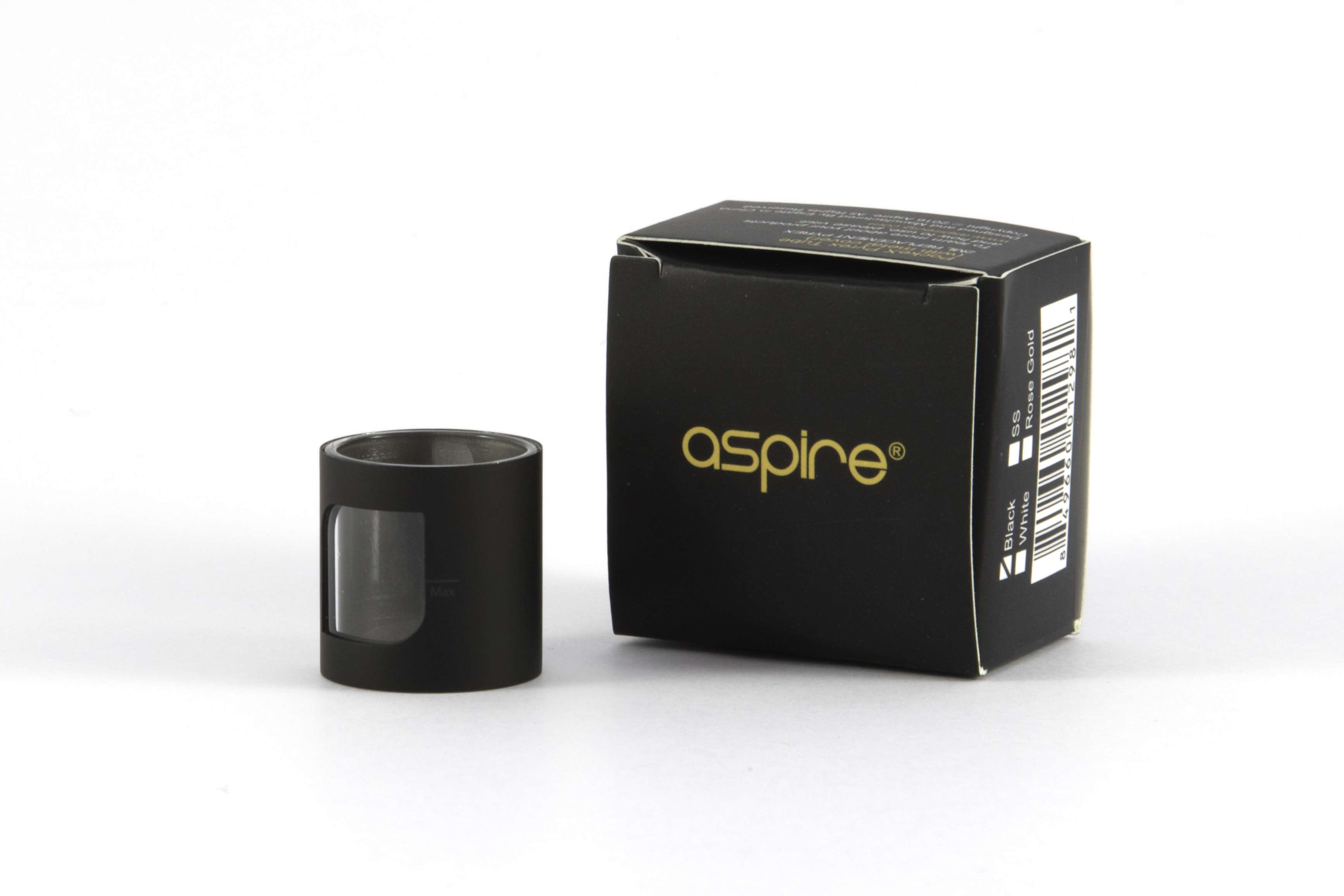 Aspire-Pockex-Pyrex-tube-with-mat-black-metal-cover